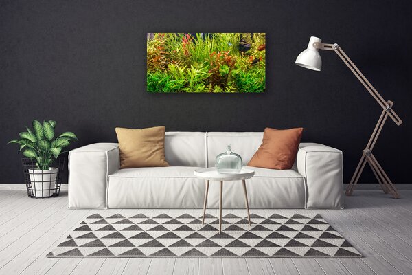 Tablou pe panza canvas Plante Floral Verde Maro