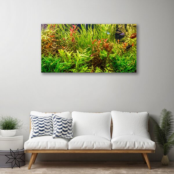 Tablou pe panza canvas Plante Floral Verde Maro