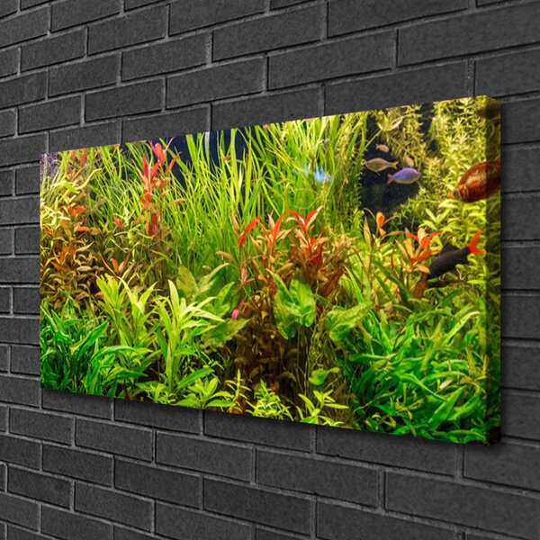 Tablou pe panza canvas Plante Floral Verde Maro