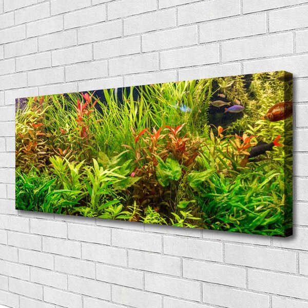 Tablou pe panza canvas Plante Floral Verde Maro