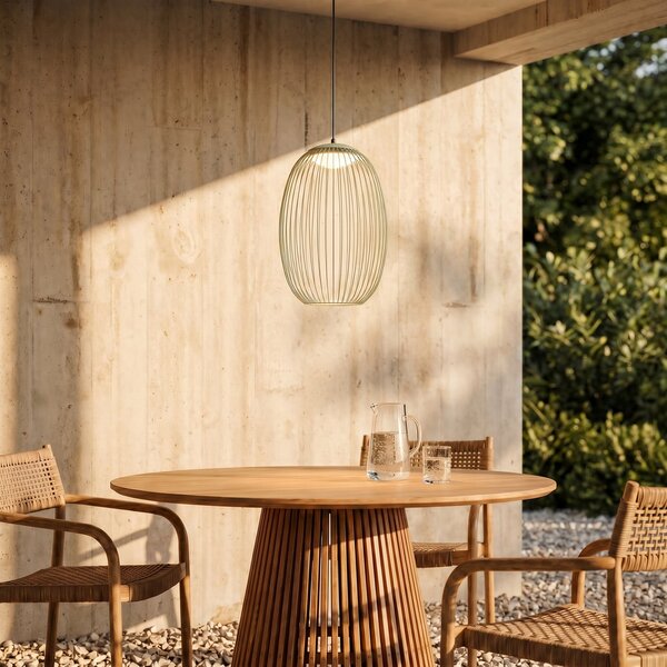 Lămpi de exterior Lucande, Richi, reglabil, Verde, Metal, Modern