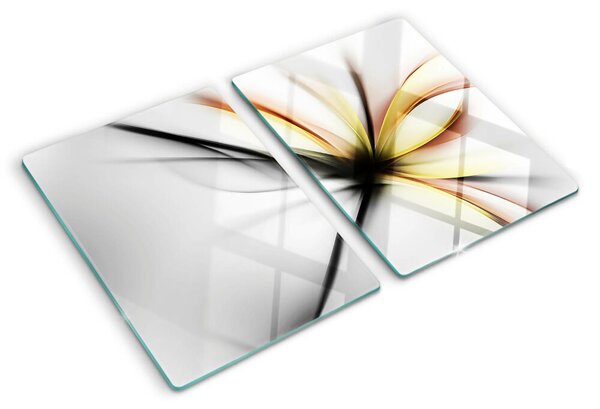 Tocător sticlă Abstract floral cu linii dinamice