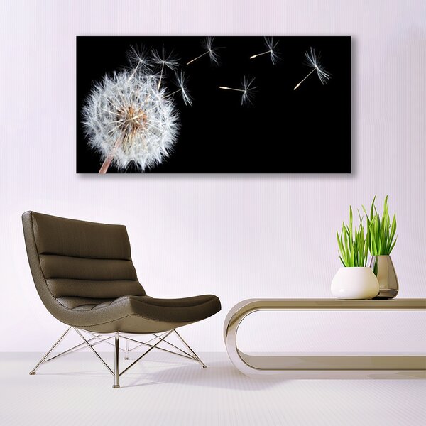 Tablou pe panza canvas Păpădie Floral Alb