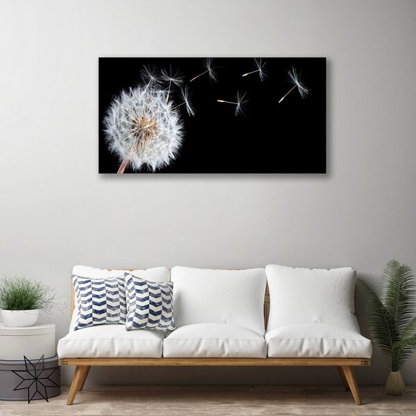 Tablou pe panza canvas Păpădie Floral Alb