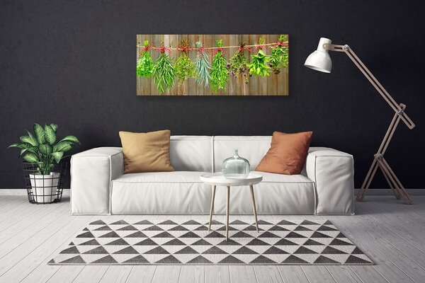 Tablou pe panza canvas Flori Floral Verde Roșu
