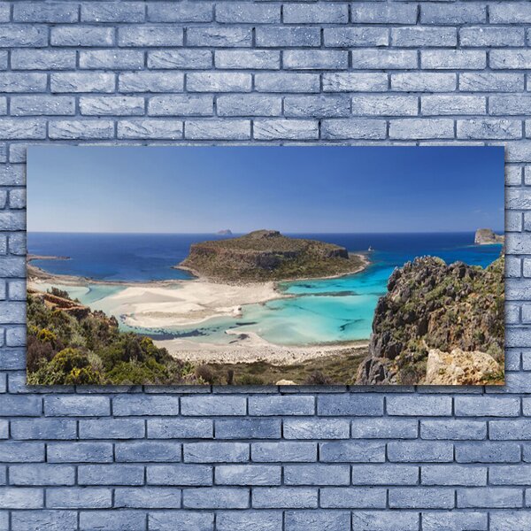 Tablou pe sticla Sea Beach Peisaj Maro Albastru