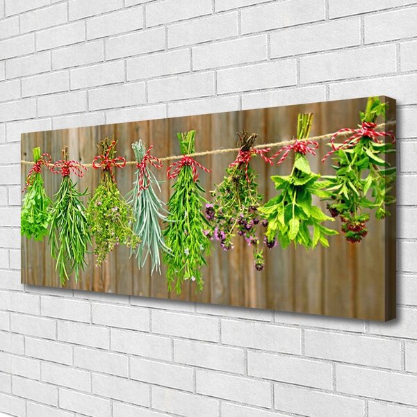 Tablou pe panza canvas Flori Floral Verde Roșu