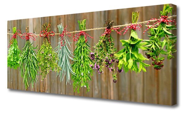 Tablou pe panza canvas Flori Floral Verde Roșu