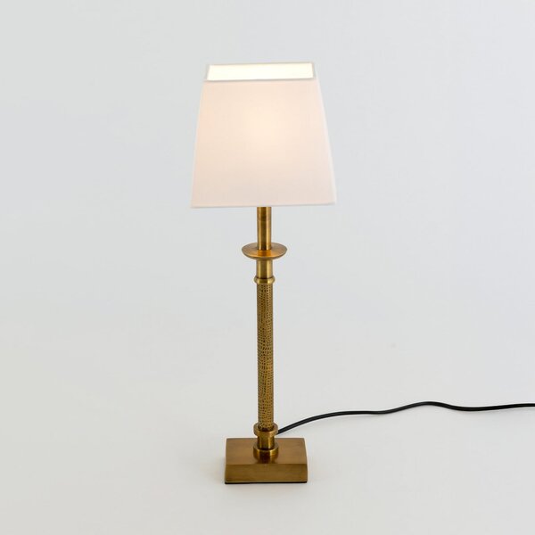 Holländer Lampa de masă PALMARIA, auriu/alb, înălțime 52 cm, metal, E14, Auriu / Alamă, Camera de zi / sufragerie, Aluminiu