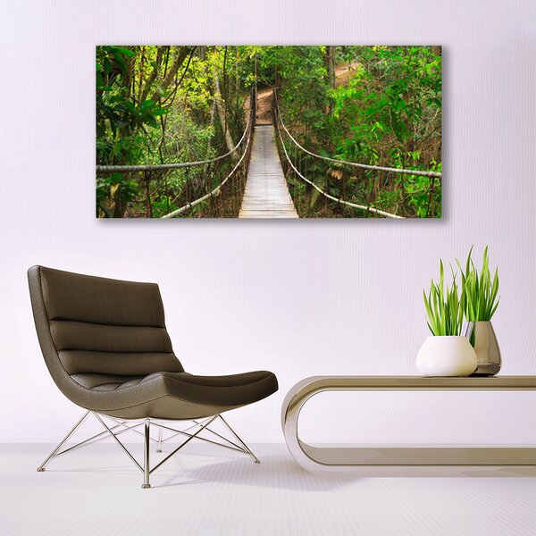 Tablou pe panza canvas Podul Natural Pădurea Verde Maro