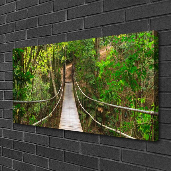 Tablou pe panza canvas Podul Natural Pădurea Verde Maro
