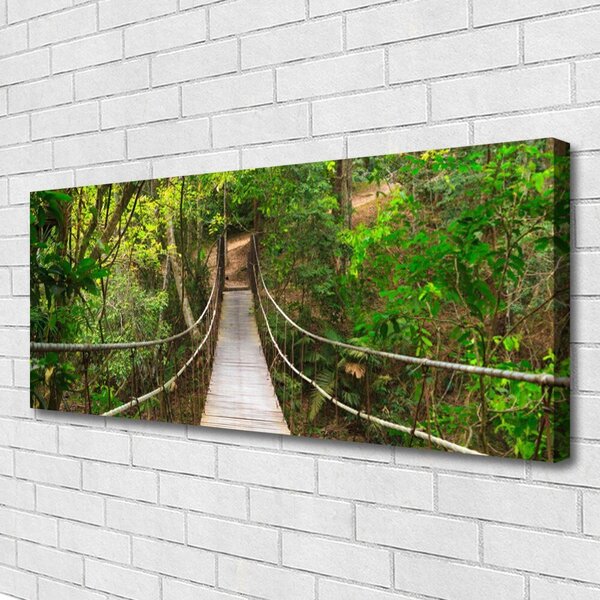 Tablou pe panza canvas Podul Natural Pădurea Verde Maro
