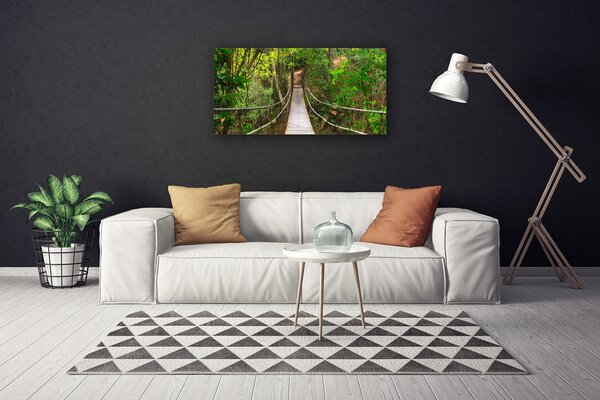 Tablou pe panza canvas Podul Natural Pădurea Verde Maro