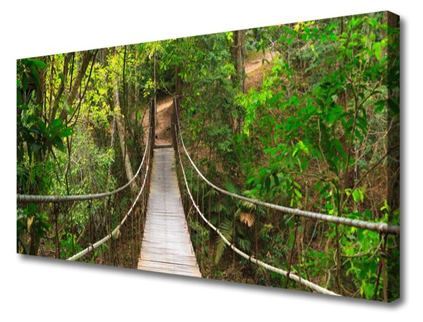 Tablou pe panza canvas Podul Natural Pădurea Verde Maro