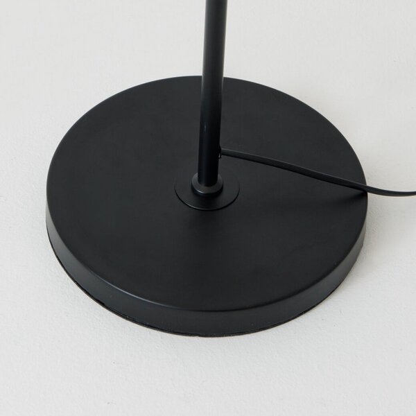 Holländer Lampadar ESPERTO, negru, înălțime 143 cm, metal, E27, Negru, Camera de zi / sufragerie, Metal
