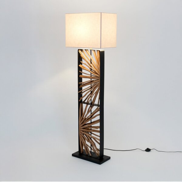 Holländer Lampadar MONTE ISOLA, natur/bej, înălțime 160 cm, lemn/textil, Bej, Camera de zi / sufragerie, Lemn