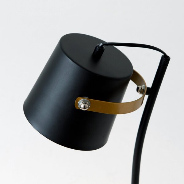 Holländer Lampa de masă ESPERTO, negru, înălțime 53 cm, metal, E27, Negru, Camera de zi / sufragerie, Metal