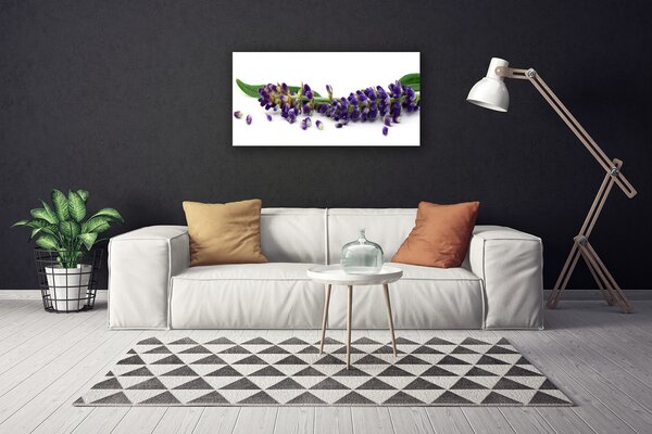 Tablou pe panza canvas Petale Floral Verde Violet