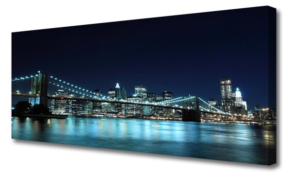 Tablou pe panza canvas Podul Sea Arhitectura Albastru