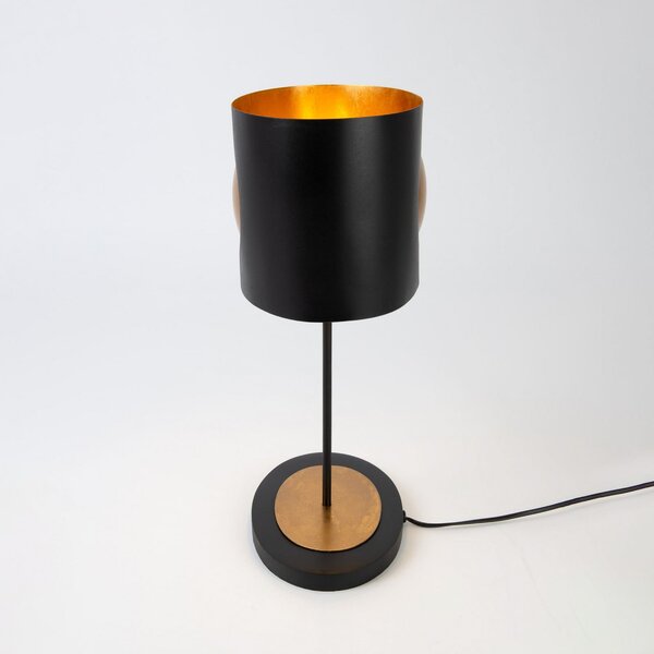 Holländer Lampa de masă AURORA OVAL, negru, înălțime 47 cm, metal, 2x G9, Negru, Camera de zi / sufragerie, Metal, Modern
