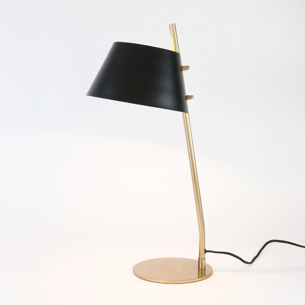 Holländer Lampa de masă ADEA, negru/auriu, înălțime 61 cm, metal, E27, Auriu / Alamă, Camera de zi / sufragerie, Metal, Modern