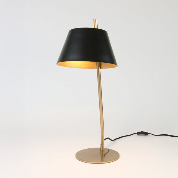 Holländer Lampa de masă ADEA, negru/auriu, înălțime 61 cm, metal, E27, Auriu / Alamă, Camera de zi / sufragerie, Metal, Modern