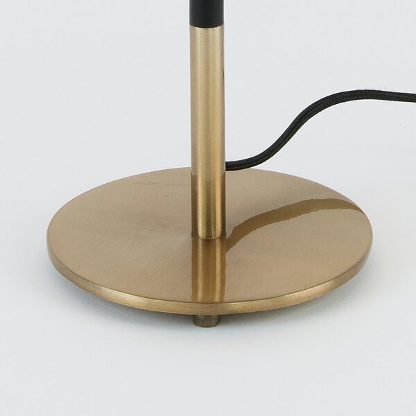 Holländer Lampa de masă ENZIO, negru/auriu, înălțime 59 cm, metal/plastic, Negru, Camera de zi / sufragerie, Metal, Modern