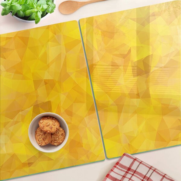 Tocător de bucătărie Mozaic geometric galben
