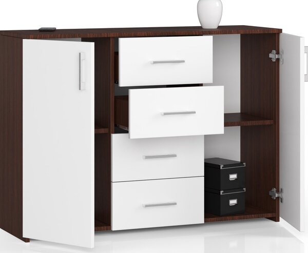 Comodă Kuerten K45 (wenge + Alb). Promo -13%. 1152003