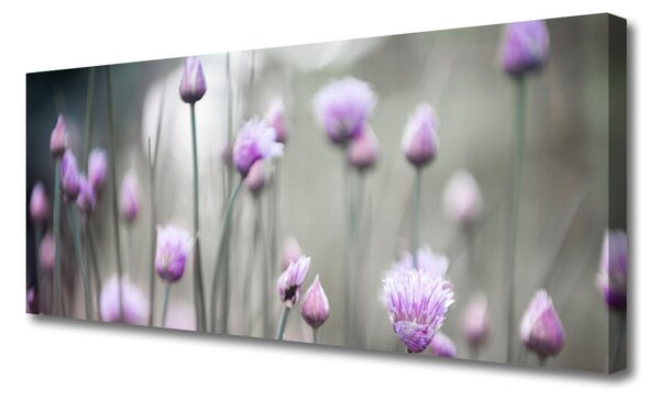 Tablou pe panza canvas Flori Floral Roz Gri