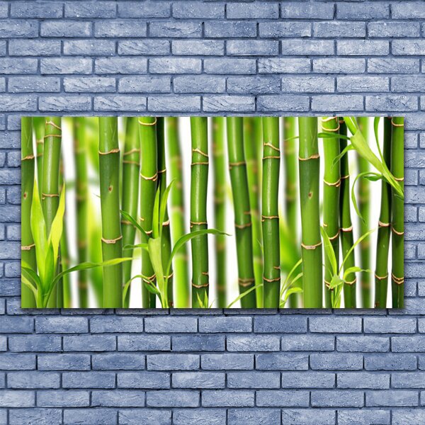 Tablou pe panza canvas Bamboo Tulpini Floral Verde