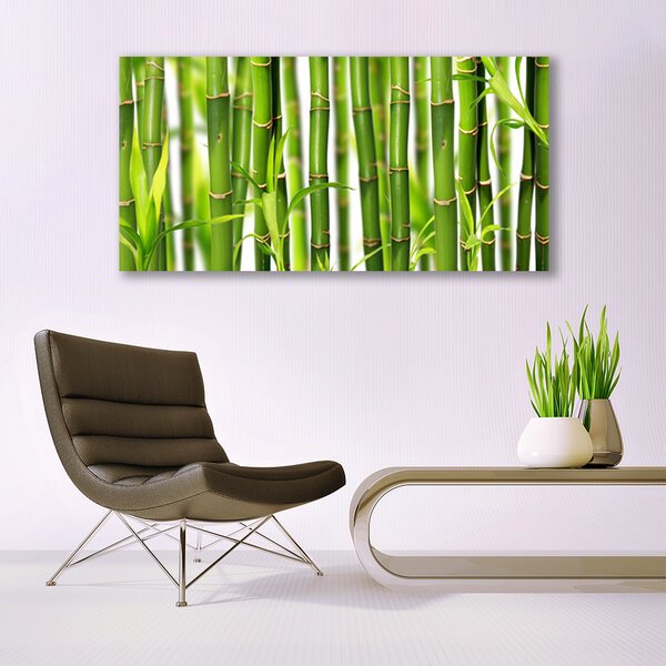 Tablou pe panza canvas Bamboo Tulpini Floral Verde
