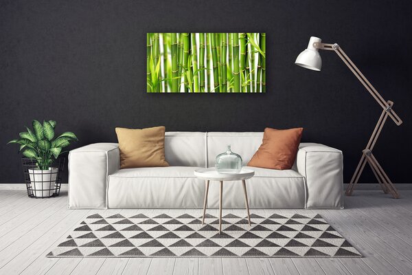 Tablou pe panza canvas Bamboo Tulpini Floral Verde