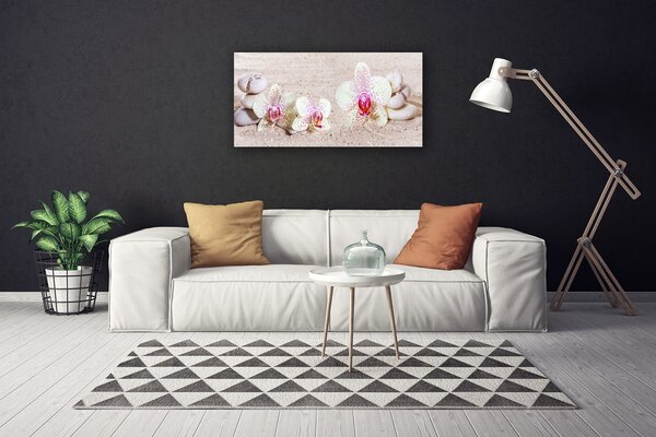 Tablou pe panza canvas Flori Pietre florale albe
