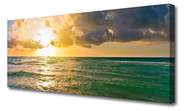 Tablou pe panza canvas Sea Sun Peisaj Galben Verde