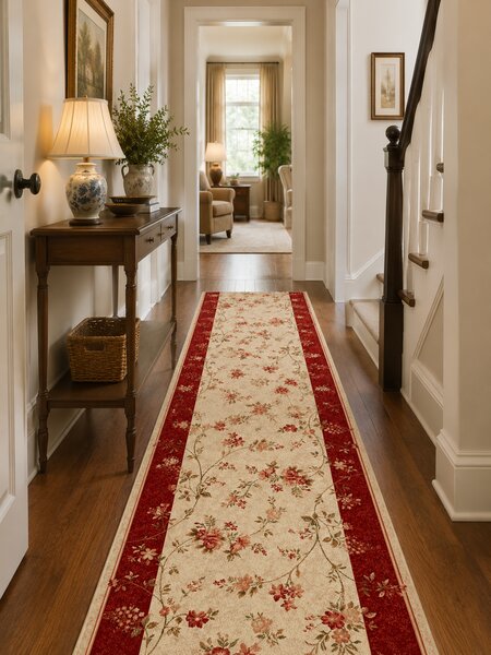 Traversa Hol, Model Lotos, Festonata la capete, Latime 60 cm Dreptunghi, 60 x 400