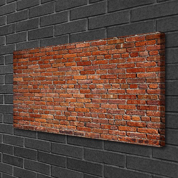 Tablou pe panza canvas Cărămizi Art Brown