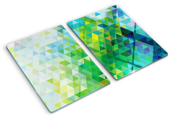 Tocător sticlă Geometria triunghiurilor colorate