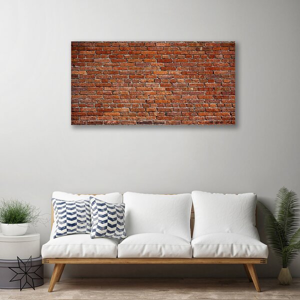 Tablou pe panza canvas Cărămizi Art Brown