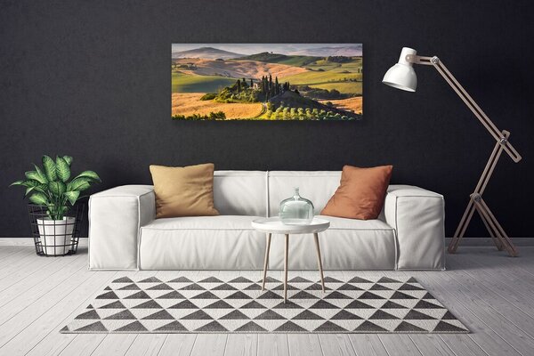 Tablou pe panza canvas Munții Acker Peisaj Verde Maro