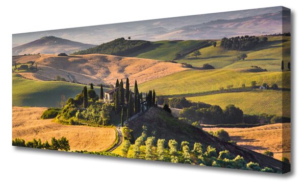 Tablou pe panza canvas Munții Acker Peisaj Verde Maro