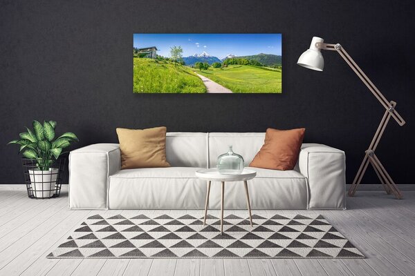 Tablou pe panza canvas Meadow Potecă Natura Verde Maro