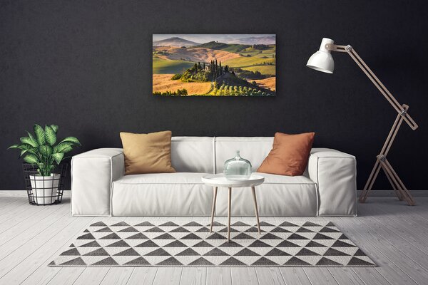 Tablou pe panza canvas Munții Acker Peisaj Verde Maro