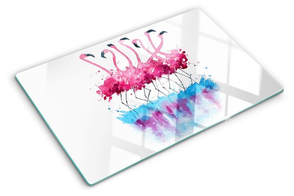 Tocător de bucătărie Flamingo în stil acuarelă