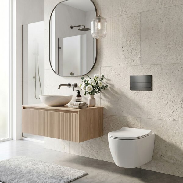Set Cadru Îngropat Slim 024N pentru WC cu Buton T Titan