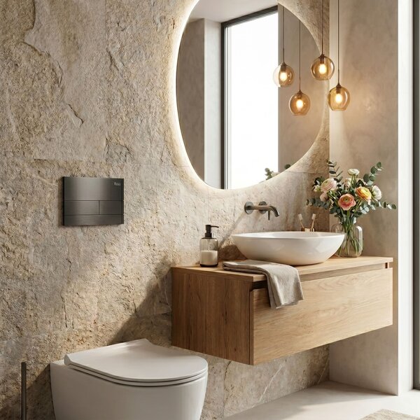Set Cadru Îngropat Slim 024N pentru WC cu Buton T Titan