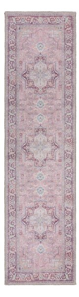 Covor tip traversă roșu deschis lavabil din amestec de fibre reciclate 60x230 cm Windsor – Flair Rugs
