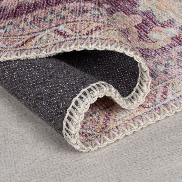 Covor roșu deschis lavabil din amestec de fibre reciclate 120x170 cm Windsor – Flair Rugs