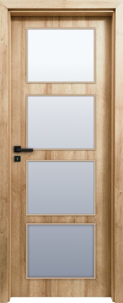 Usa HDF cu toc reglabil din MDF PAL - Colectia QUADRAT 4.1 - Culoare Stejar
