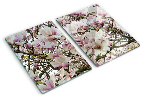 Tocător sticlă Flori de magnolie
